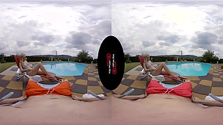 Virtual Sex-Ality - Blonde Outdoor Pool Anal - Sexlikereal