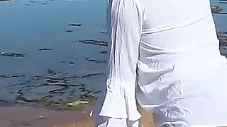 Ebony Teen Giving a Blowjob in Public