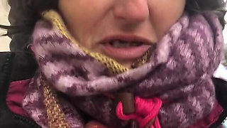 Flashing My Tit with Rock Hard Nip in Fucking Filthy Weather