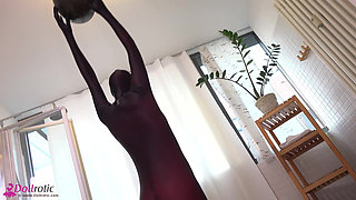 Spandex Doll Taking a Shower