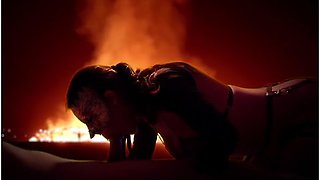 51 Passionately Fucking In Front Of The Fire At The Burning Man Festival