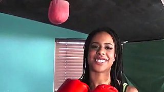 Ballbusting Foot Lovin Kira Noir Working Out With Balls