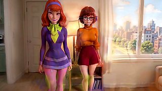 Daphne and Velmas Apartment Threesome with Repairman