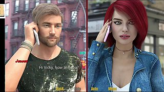 Steamy tale of a redhead milf in a homemade visual novel game