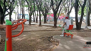 I Seduce My Neighbor in the Park, and I Give Him Money to Fuck My Pussy Very Well Creampie in Mouth Full Story