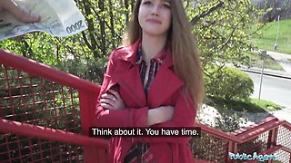 Public Agent featuring Olivia Sparkle's toilet fuck sex