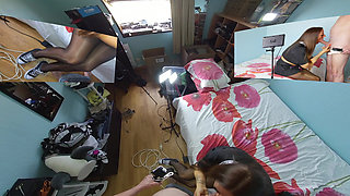 VR 3D Mila Smart Uniform Black Pantyhose