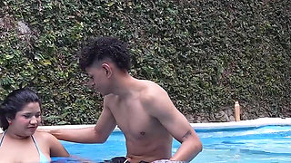 Curvy 18yo Latina Virgin Pool Lesson Turns Into Taboo Facial Fuck-fest