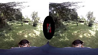 Naughty Kitten - Slender Shaved Babe Fucks Outdoors