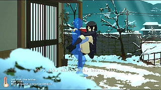 Hentai Game - Massive Tits Babe Rough Sex in Cold Weather