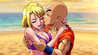Android 18 & Krillin beach house Passion - Romantic 3D Anime