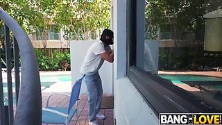 Burglar Diego Perez Gets Caught by Kenzie Love: Punishment Includes Blowjob & Cumshot