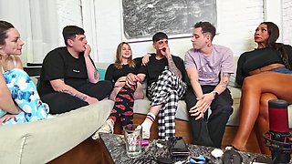 A group of horny teens end truth or dare with an orgy