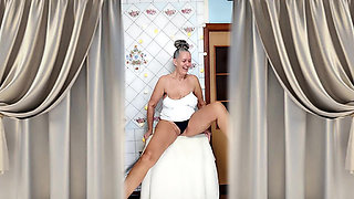 Hot Housewife Lukerya Is Having Fun in the Kitchen.