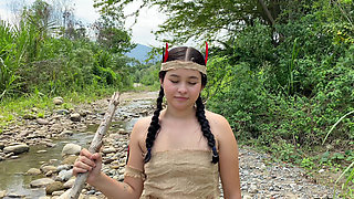 Lost in the woods I find a sexy Indian girl who was desperate for dick