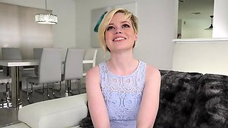 lovely teen girl swallows cock and enjoys pumping