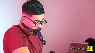 Shame4k. humiliation by making him use his facehole differently