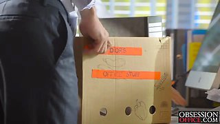 Hot blondie stunner Cayla Lyons fucks her coworker in the office