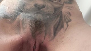 Femdom Mistress Pisses on Slaves Cock