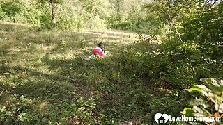 I Meet a Yoga Teenage Girl in the Forest and Shag Her Tight Vagina Hard