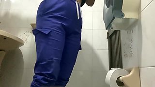 Nurse Trapped In The Bathroom Pissing
