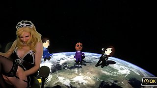 USA sexiest blonde pregnant big boobs beauty webcam show