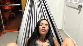 Outdoor bum sex hookup on the balcony. A passerby catches us!