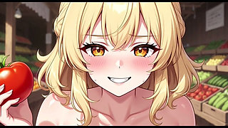 Funny Jokes and Boobs in Market, Ai Animation