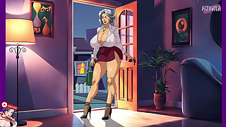I Look at My Teacher Next Door. She Masturbates Solar but Catches Me and Takes Me to Her Dungeon