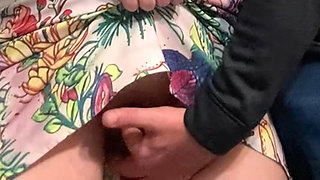 Fingering in Public Transport - No Panties Babe