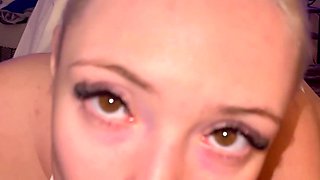 Friend's thick cock goes so smoothly in her squeezing pussy