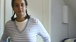 Amateur Teen Lenka First Time Porn Casting - 18 Year Old Brunette College Babe Strips Naked