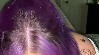 Amateur brunette babe gives pov blowjob in bathroom