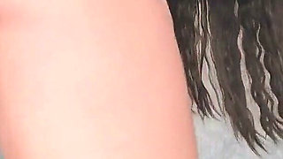 Teen Stretches Her Hairy Pussy with a Big Zucchini and Squirts