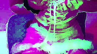 Amateur striptease and Solo masturbation