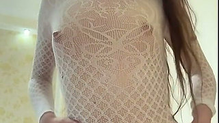 Mistress Julia JOI - Sheer White Dress, Nipple Clamps, Trimmed Pussy & Verbal Humiliation
