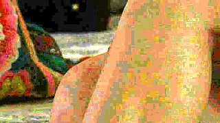 Sexy blonde chick solo masturbation with dildo