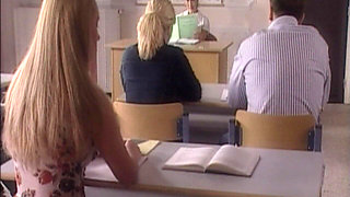 Blonde Babe Deepthroats Throbbing Cock with Drooling Passion