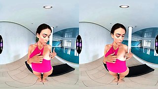 Vixi Rafi puts on a cheeky spa striptease for the hidden cam