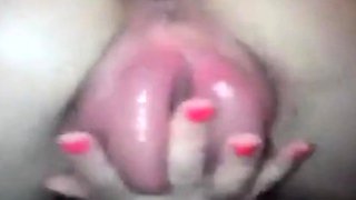 Pumping Her Pussy on Webcam