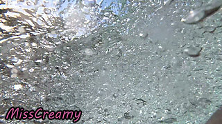Flashing My Pussy in Front of a Student in Swimming Pool and Helps Me Masturbate - It's Very Risky POV 4K