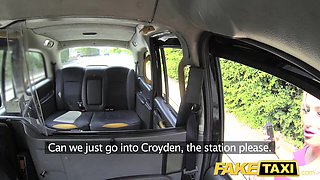 Big-breasted blonde Fake Taxi squirting blowjob and taking big anal