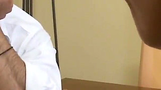 Brunette Victoria Rose fucks his cock eager to make him cum