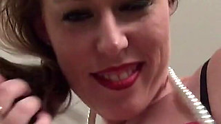 Hot American MILF Strips Naked Plays with Her Trimmed Ginger Pussy