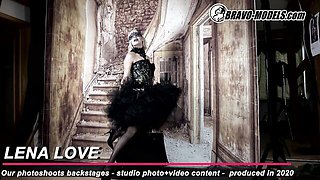 Lena Love's behind the scenes scene by Bravo Models