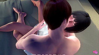 Murmur 14: Adam & Teacher Helen Love Hotel Boob Press Kiss & Self-finger