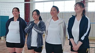 Mature japanese milf shares intense volleyball passion