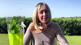 Mature blonde enjoys some hardcore masturbation action