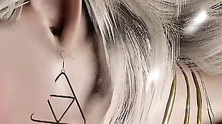 Sexy Blonde Elf Party Blowjob