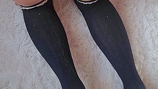 Tight sweet clit and ass solo toy fun